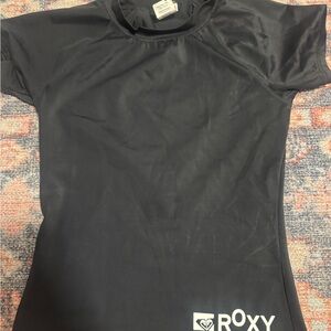 RARE VINTAGE Roxy Black Short Sleeve Rash Guard